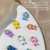 Internet Red Cartoon Crown Bear Nail Art Jóias Verão Bonito Doces Vergonha Urso Metal Nail Decoration Atacado