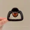 Pinza para el pelo de estrella con garra y estampado de leopardo estilo retro, dulce y fresca, para recogidos, pinza de acetato de gato y tiburón, accesorio de pelo elegante en forma de corazón