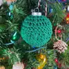 Nuevo adorno de bola de Navidad europea y americana de Amazon transfronterizo, adornos para fiesta navideña, colgante de decoración para árbol de Navidad tejido a mano