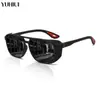 Gafas de Sol Deportivas Polarizadas de Moda Transfronterizas Personalizadas con Doble Puente y Laterales Huecos Gafas a Prueba de Polvo para Exteriores para Hombres y Mujeres