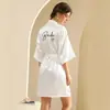 Robe de Noiva Transfronteiriço, Robe de Manhã, Camisola Feminina, Maquiagem de Casamento, Grupo de Madrinhas, Kimono de Casamento, Roupão