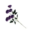 Flores artificiales moradas personalizadas para bodas, decoración de hoteles, paisajismo, caminos florales decorativos, paredes de flores, flores falsas, arreglos florales de plástico