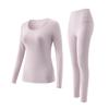 Ropa de Otoño para Mujer de Algodón Puro de 220 g y Pantalones Largos Traje Térmico 95% Algodón Puro 7A Antibacteriano para Niñas Cuello Redondo Categoría a Ropa Interior Básica