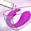 APP Coelho Vibrador Feminino Vestível Controle Remoto Sem Fio Remoto Inserível Vibração Dupla Produtos para Adultos