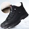 Sapatos de Algodão Transfronteiriços Masculinos Inverno Novo Estilo Plus Veludo Quente Casuais de Cano Alto Versáteis Esportivos Casuais Quentes Botas de Neve