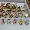 Novas Contas Espaçadoras Naturais de Turmalina Arco-Íris em Forma de Folha Acessórios de Prata S925 Pulseira DIY com Galhos Dourados e Folhas de Jade