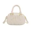 Bolso de mano infantil transfronterizo, nuevo bolso de hombro tipo Boston plisado para mujer 2026, bolso de hombro infantil versátil