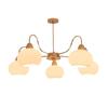 Lustre para sala de estar retrô francês lâmpada principal para sala de estar moderna simples lâmpada para sala de jantar estilo madeira de luxo medieval lâmpada para quarto