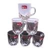 Vaso de té de vidrio transparente con asa, regalo creativo de cereza roja al por mayor, taza de vidrio con asa para el hogar, juego de tazas