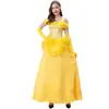 Vestido Blanco Nieve S-XXL, Atuendo para Fiesta y Escenario, Cosplay de Halloween Belle Princesa La Bella y la Bestia