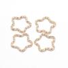 Accesorios para Joyería DIY Anillo con Relieve de Estrella de Cinco Puntas Anillo de Hierro con Forma de Corazón Anillo Abierto Anillo de Hierro Geométrico Anillo Conector para Cadena de Teléfono Móvil