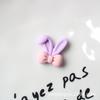 DIY Resina de Dibujos Animados Conejo de Ballet Morado Accesorios Accesorios Cuerda para el Cabello para Niños Horquilla Material Hecho a Mano Caja de Almacenamiento Parche
