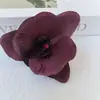 Pinza para el pelo de cabeza de orquídea mariposa simulada Tocado de flor Guirnalda de pared de flores Forma floral Flor artificial Flor artificial para manualidades Cabeza de flor Material