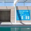 Quadro de avisos de teste de qualidade da água da piscina, relatório da piscina, valor de pH da água, sinal de aviso de cloro residual livre.