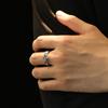 Bienvenido Anillo de Cruz Abierto Vintage Plata Tailandesa Anillo para Hombre Cruz Europea y Americana Combinación con Todo Anillo Abierto de Moda para Hombre