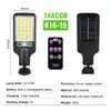 Lámpara de Pared LED de Nuevo Modelo Transfronteriza con Control Remoto, Lámpara de Calle Solar con Sensor de Movimiento Corporal para Exteriores, Lámpara de Patio, Lámpara de Jardín Impermeable