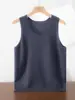 2025 Nuevo Estilo Cuello en U Liso Cachemir Hombres Chaleco de Punto Sin Mangas Ropa Interior Cómodo Agradable a la Piel Jersey