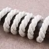 Cuerda Decorativa Gruesa de Cáñamo, Cuerda de Atar de Hilo de Algodón Colorido Envuelto en el Núcleo Hecho a Mano para Bricolaje, Cuerda Trenzada de Algodón, Cuerda Blanca Absorbente