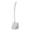 Escova de Vaso Sanitário Sem Pontos Cegos, Cabo Longo com Conjunto de Base, Artefato de Escova de Limpeza Multifuncional de Parede para Banheiro de Casa