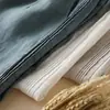Pantalones Anchos de Algodón y Lino para Mujer Verano 2024 Delgados Estilo Coreano con Pinzas Laterales de Cintura Alta Caídos Rectos Casuales para Mujer