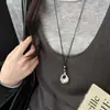 Collar Largo con Colgante de Gota de Agua de Textura Irregular para Mujer 2026 Nuevo Lanzamiento Otoño Cadena para Suéter Deslizante Accesorio de Alta Gama