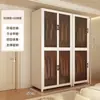 Guarda-Roupa Simples para Quarto, Uso Doméstico, Moradia Alugada, Armário de Armazenamento de Metal de Aço Carbono Resistente e Durável, Montado para Apartamentos Pequenos