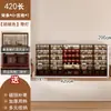 Novo Armário de Exposição Estilo Chinês com Painel Traseiro, Estante de Livros, Armário de Armazenamento, Prateleira Multiuso, Armário de Exposição de Fundo para Sala de Chá, Armário de Exposição
