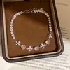 Llamativo para Banquetes, Pulsera de Cruz de Circonita Ultrabrillante, Moderna, Dulce, Pulsera de Lujo, Joyería de Lujo y Alta Gama para Mujeres