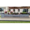 Departamento de ventas de combinación de jardineras de aleación de aluminio para exteriores, jardinera cuadrada para calles comerciales, jardinera de hierro para exteriores, jardinera con ranuras para flores