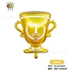 Globos Decorativos Temáticos del Mundial Globos de Papel de Aluminio con Forma de Trofeo de Fútbol de la Eurocopa de 60 pulgadas para Decoraciones de Cumpleaños Infantiles