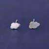 Pendientes de Plata de Ley S925 Rayo Cepillado Clima Pendientes Lisos de Plata Venta al por Mayor Pendientes de Moda Estilo Coreano para Mujer Joyería de Plata