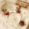 Headwear de Natal transfronteiriço Chifre Headband Alce Cor Bola de Pele Bonito Coração Feminino Presente de Feriado Chifre de Couro Acessórios para o Cabelo