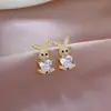 [Ouro Real] Diamante geométrico brincos temperamento feminino longo borla pingente brincos senhora estilo personalidade brincos atacado