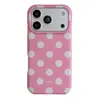 Estilo Ins Simple Lunares Manzana 17Promax Funda para Teléfono Móvil Adecuada para 16Promax Funda Protectora de Doble Capa 18Pro15