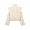 Ropa de mujer transfronteriza 2206 Moda europea y americana casual gabardina plisada de doble botonadura con tirantes para mujer D226544