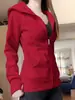Sudadera con capucha ajustada para mujer, nueva colección otoño 2026, chaqueta deportiva casual con cremallera de invierno, chaqueta de yoga, top para mujer