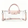 Bolso de Mano Transparente de Gelatina de PVC para Mujer, Cruzado Impermeable de un Solo Hombro, Estilo Longchamp, Bolsa Ita