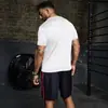 2026 Verão Transfronteiriço Masculino Gola Redonda Manga Curta Moda ao Ar Livre Esportes Secagem Rápida Corrida Versátil Top Tendência Em Estoque