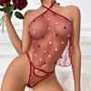 Europa e os Estados Unidos comércio exterior novo lingerie sexy sexy malha impressão perspectiva lace-up três- ponto terno sexy atacado