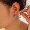 Pendientes bohemios con diseño de hilo geométrico, nuevos, chapados en acero de titanio y oro real de 18 quilates, ligeros, de lujo, combinables con todo, al por mayor