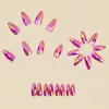 Rombos Multifacéticos Estéreo 3D Metal Galvanizado Brillo Manicura Moda Estilo Ins Europeo y Americano Uñas Redondas Almendra Serie Rosa
