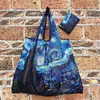 Bolso Estilo Pintura al Óleo de Van Gogh, Capacidad Extra Grande, Bolsa de Compras Plegable, Bolsa de Dibujos Animados Ecológica para Supermercado, Bolsa para la Compra, Bolsa de Almacenamiento