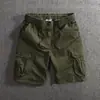 Pantalones Cortos de Trabajo Ligeros de Verano para Hombre, Corte Holgado, Sin Estirar, Ligeros, Deportivos, Bolsillos Múltiples, Casual, de Longitud Media, Negro