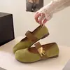Zapatos Nuevos de Mujer con Estampado de Leopardo de un Carácter Ligeros de Boca Baja Fondo Plano Zapatos Mary Jane para Mujer con Tacón Bajo 2026 Zapato Individual Verano Retro