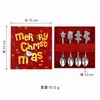 Cuchara de Navidad Transfronteriza Cubiertos de Acero Inoxidable Nueva Cuchara de Regalo Personaje de Pan de Jengibre Dibujado Cuchara para Café Juego en Caja de Regalo