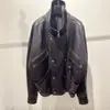 Otoño 2026 Nuevo Estilo Coreano Moda Diseño de Moda Retro Versátil Elegante Artesanía Pesada Solapa de Doble Capa Chaqueta de Cuero