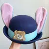 Cosplay de Sombrero Judy Conejo Judy Diadema de Animal Loco Orejas de Conejo para Niños Pasador para el Cabello