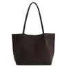 Bolsa Suede Retrô Bolsa Tote Feminina Grande Capacidade Bolsa de Ombro 2026 Novo Estilo Bolsa de Mão para Trabalho e Deslocamento