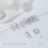 Cuentas Espaciadoras Grandes con Agujero Amplio de Rueda Chapadas en Oro de 14 Quilates que Conservan el Color, Plata Gruesa Incrustada con Circonio de Colores, Ensartadas a Mano con Perlas y Cristales, Accesorios para Joyería DIY