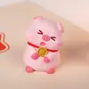 Figuras Lindas de Gato y Cerdo Adornos de Pareja Decoraciones de Resina para Escritorio Regalos de Gama Alta de Nicho para Niñas